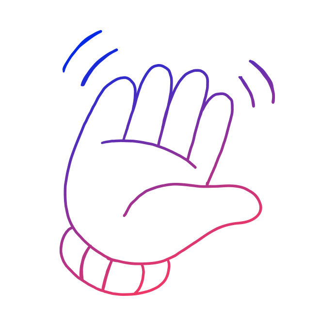 Waving hand icon